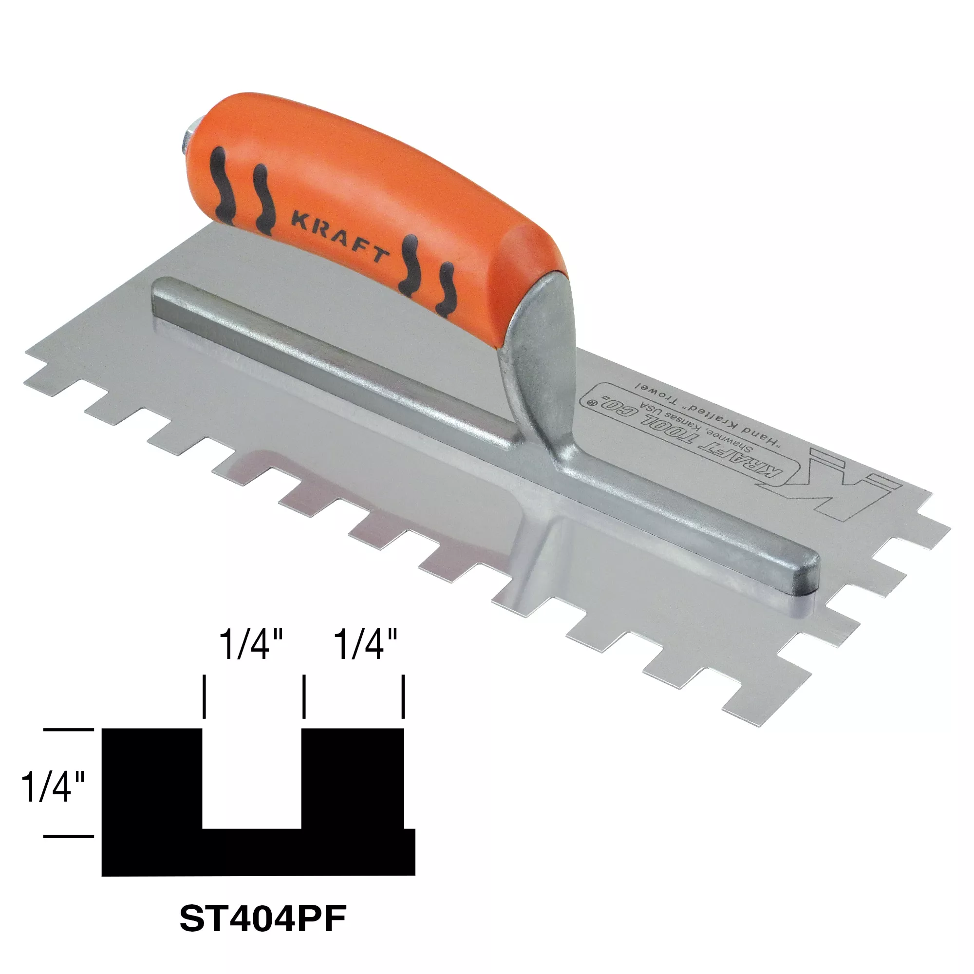 1-4-x-1-4-x-1-4-square-notch-trowel-with-proform-handle 1/4" x 1/4" x 1/4" Square-Notch Trowel with ProForm Handle