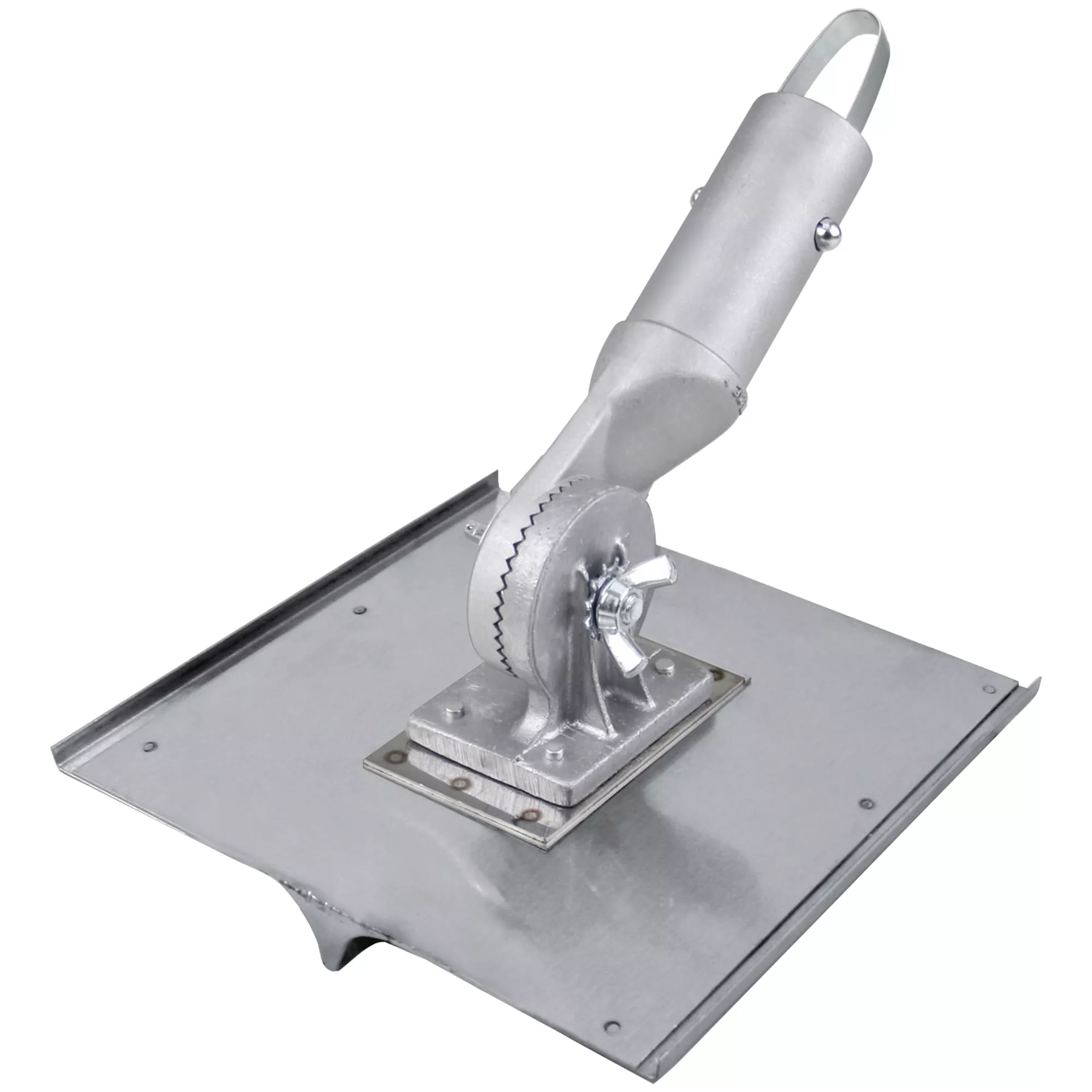 10" x 10" 1/2"R, 3/4"D Stainless Steel Walking Seamer/Groover with Button Handle Socket
