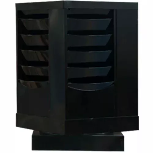 20 Pocket Rotary Literature Rack - Black