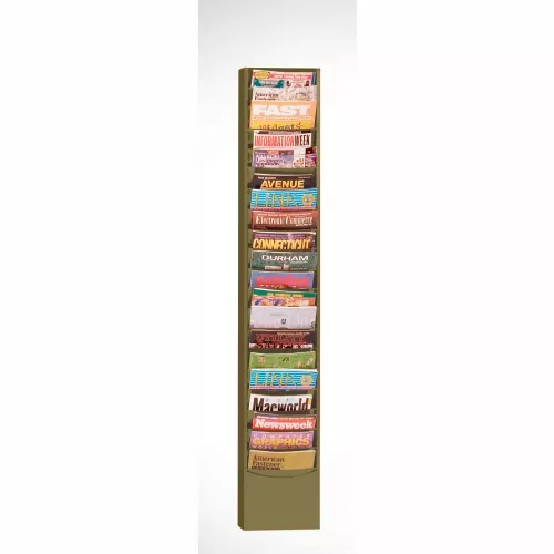 20-pocket-vertical-literature-rack-tan 20 Pocket Vertical Literature Rack - Tan