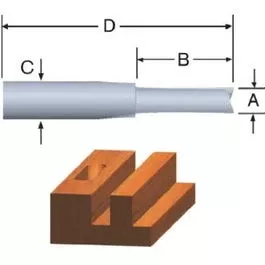 25-x-1-in-2-flute-straight-router-bit .25 x 1-In. 2-Flute Straight Router Bit