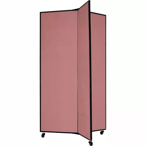 3-panel-display-tower-5-9-h-fabric-rose 3 Panel Display Tower, 5'9"H, Fabric - Rose