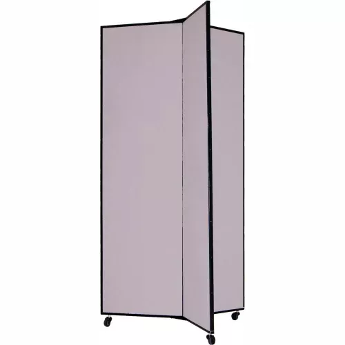 3-panel-display-tower-6-5-h-fabric-stone 3 Panel Display Tower, 6'5"H, Fabric - Stone