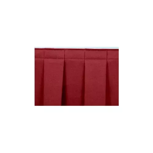 4-l-box-pleat-skirting-24-h-stage-red 4'L Box-Pleat Skirting for 24"H Stage - Red