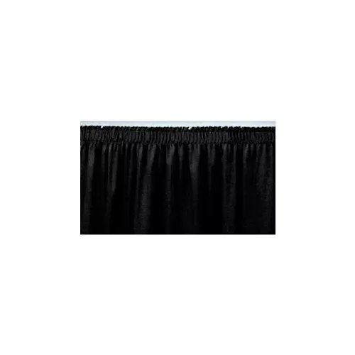 4'L Shirred-Pleat Skirting for 8"H Stage - Black