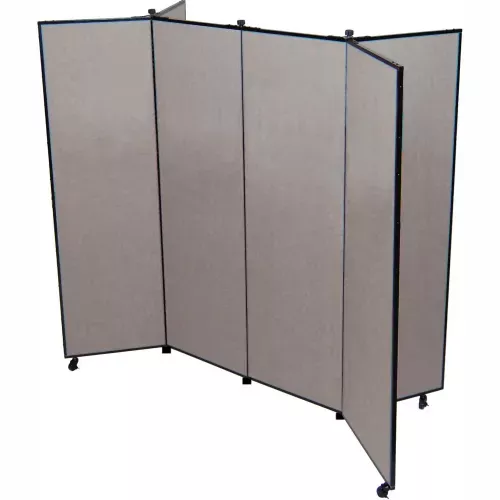 6-panel-display-tower-5-9-h-fabric-grey-smoke 6 Panel Display Tower, 5'9"H, Fabric - Grey Smoke