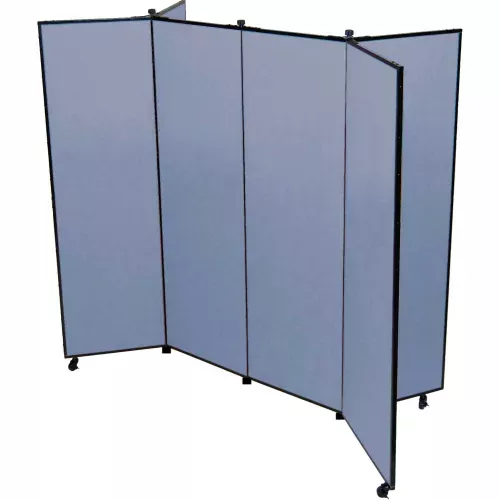 6-panel-display-tower-6-5-h-fabric-lake 6 Panel Display Tower, 6'5"H, Fabric - Lake