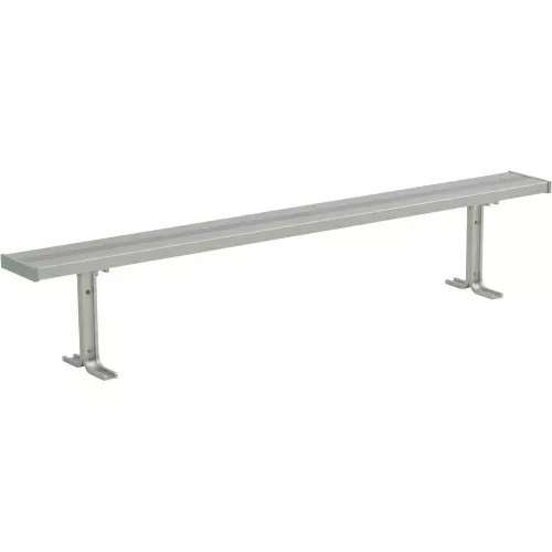 8-aluminum-park-bench-backless-portable 8' Aluminum Park Bench, Backless, Portable