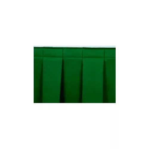 8-l-box-pleat-skirting-32-h-stage-green 8'L Box-Pleat Skirting for 32"H Stage - Green