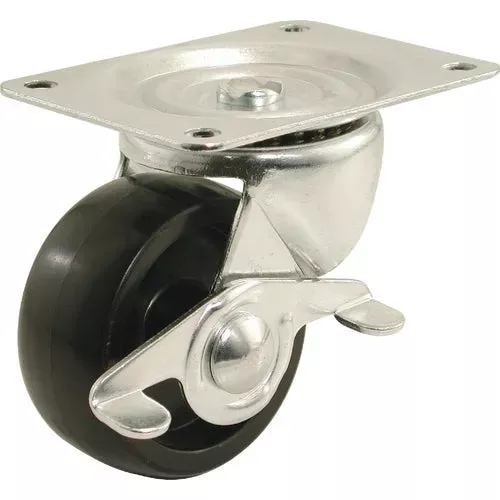 9541 Shepherd Polypropylene Swivel Plate Caster With Brake