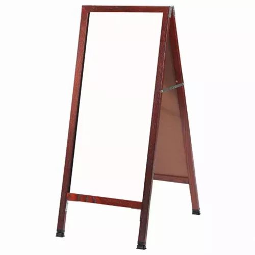 aarco-solid-cherry-finish-frame-sidewalk-white-marker-board-18-w-x-42-h Aarco Solid Cherry Finish A-Frame Sidewalk White Marker Board - 18"W x 42"H