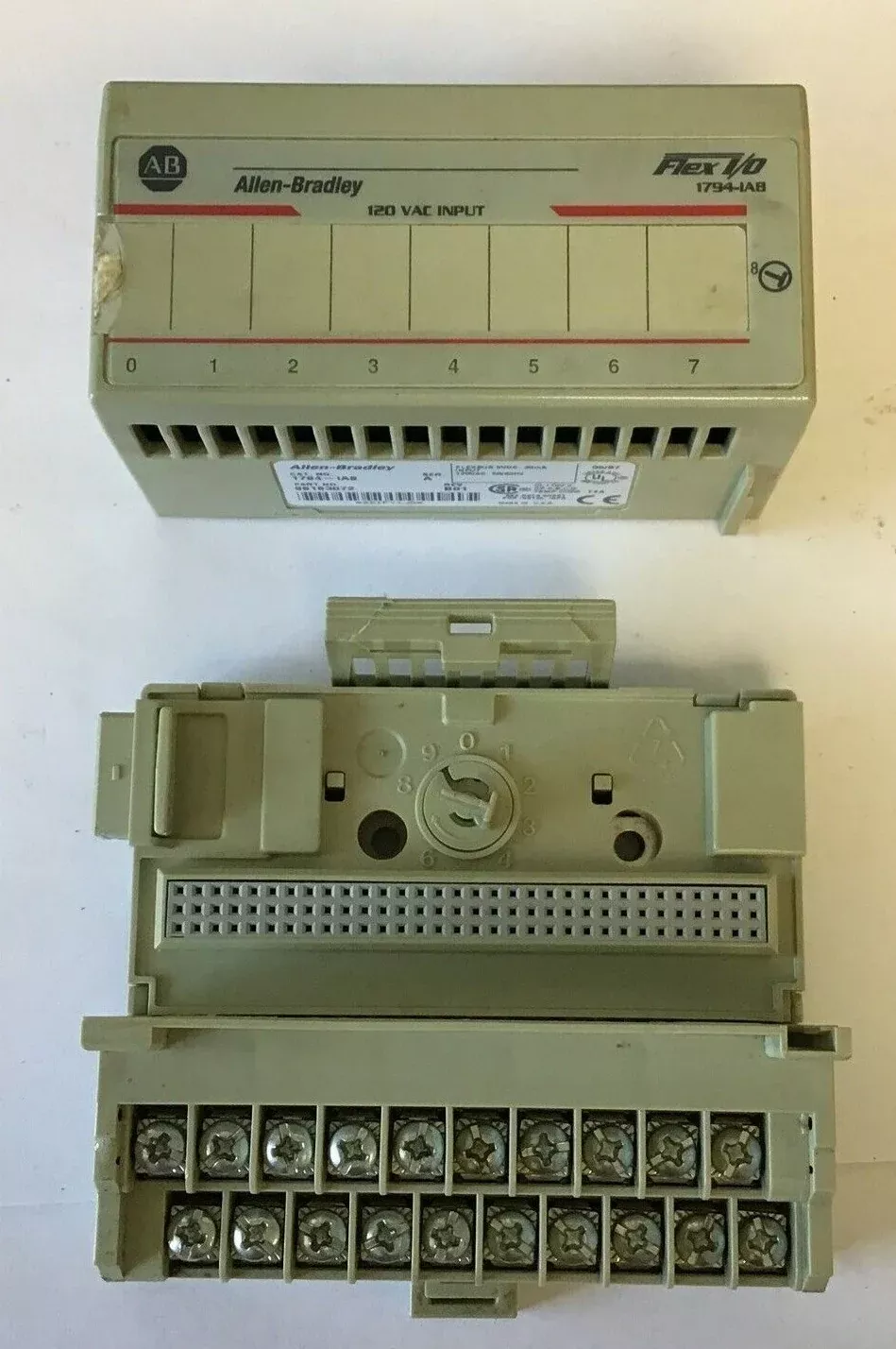allen-bradley-1794-ia8-input-module-ser-b-w-1794-tbn-terminal-block ALLEN BRADLEY 1794-IA8 INPUT MODULE SER.B W/ 1794-TBN/A TERMINAL BLOCK