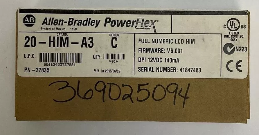 allen-bradley-20-him-a3-ser-c-power-flex-full-numeric-lcd-him-firware-v6-001 ALLEN BRADLEY 20-HIM-A3 SER C POWER FLEX FULL NUMERIC LCD HIM FIRWARE V6.001