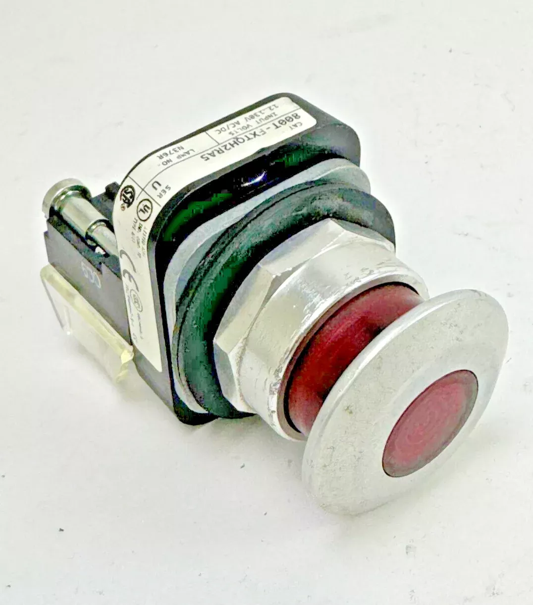 ALLEN-BRADLEY - 800T-FXTQH2RA5 SER. U - RED PUSH/PULL BUTTON *READ MISSING SCREW