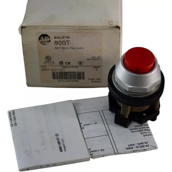 allen-bradley-800t-hg11d1-30mm-push-button-switch-red Allen Bradley 800T-HG11D1 30mm Push Button Switch Red