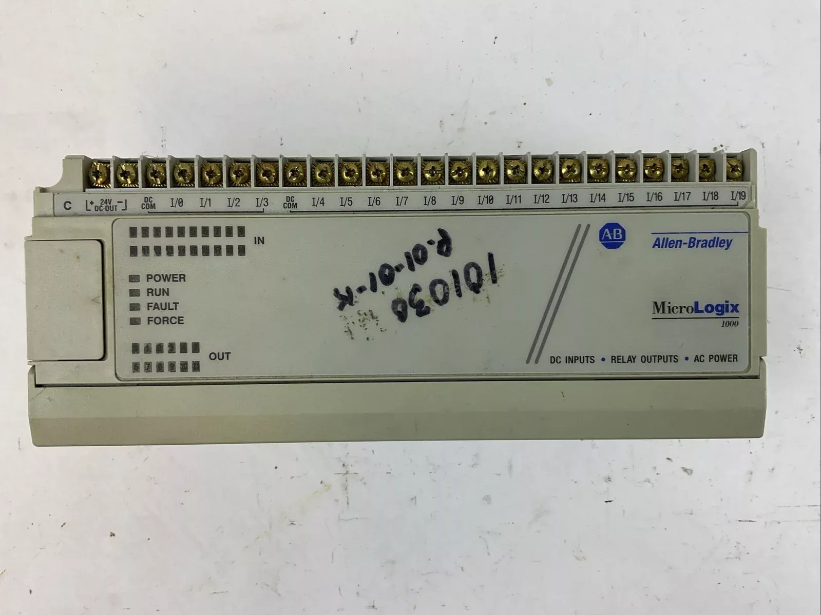 allen-bradley-micrologix-1000-controller-1761-l32bwa-series-d-frn-1-0 ALLEN BRADLEY MICROLOGIX 1000 CONTROLLER 1761-L32BWA SERIES D FRN 1.0
