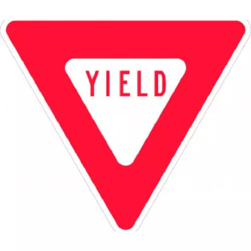 aluminum-sign-yield-080-thick-red-white-tm124j Aluminum Sign - Yield - .080" Thick - Red/White, TM124J
