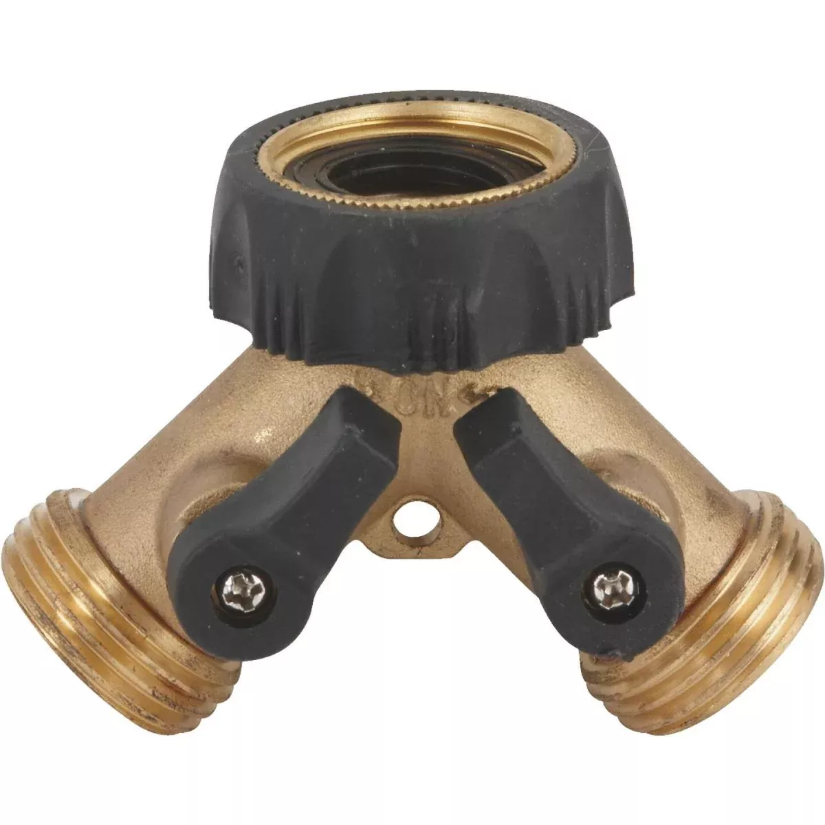 best-garden-brass-y-connector-hose-shutoff Best Garden Brass Y-Connector Hose Shutoff