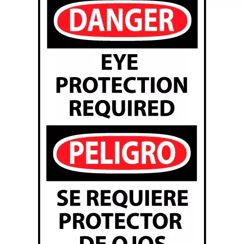 bilingual-machine-labels-danger-eye-protection-required Bilingual Machine Labels - Danger Eye Protection Required