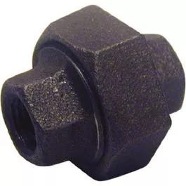 Black Pipe Union, Brass/Iron, .5-In.