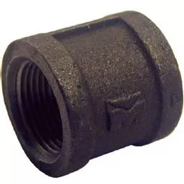 Black Right-Hand Coupling, 3/8-In.