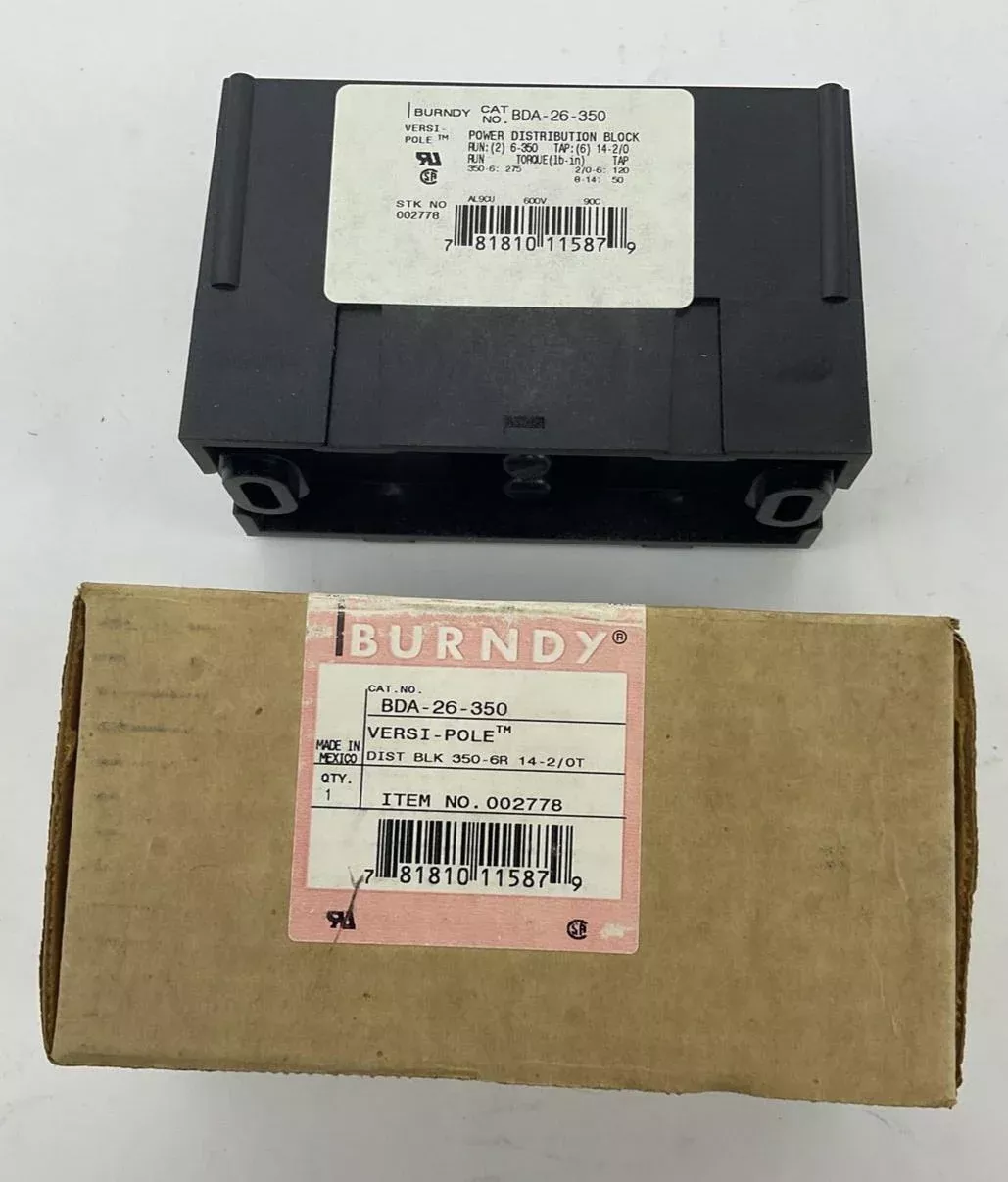 burndy-bda-26-350-distribution-block-versi-pole BURNDY BDA-26-350 DISTRIBUTION BLOCK VERSI-POLE