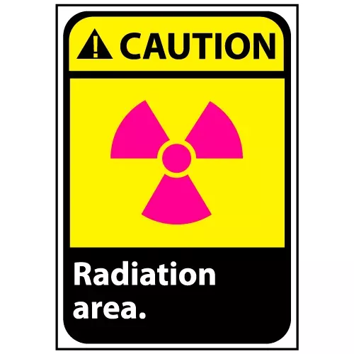 caution-sign-14x10-vinyl-radiation-area Caution Sign 14x10 Vinyl - Radiation Area