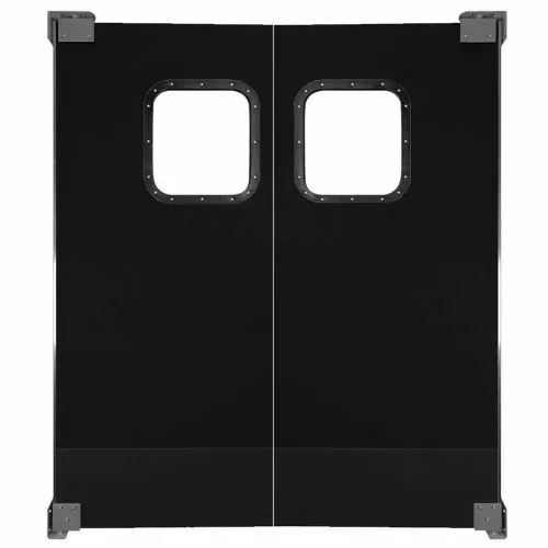Chase Doors Light to Medium Duty Service Door Double Panel Black 6' x 8' 7296NWD-BK