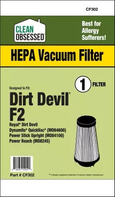 Clean Obsessed Dirt Devil Vacuum Cleaner Filter F2 HEPA