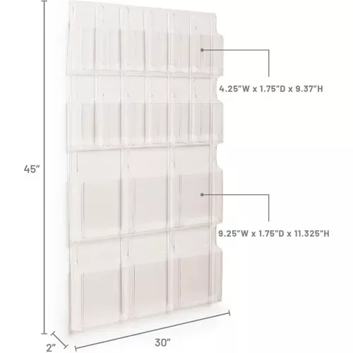 clear-6-magazine-12-pamphlet-display Clear 6 Magazine and 12 Pamphlet Display
