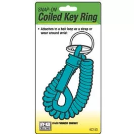 Coiled Key Ring with Plastic Snap