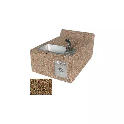 concrete-outdoor-wall-mount-drinking-fountain-ada-tan-river-rock Concrete Outdoor Wall Mount Drinking Fountain, ADA, Tan River Rock