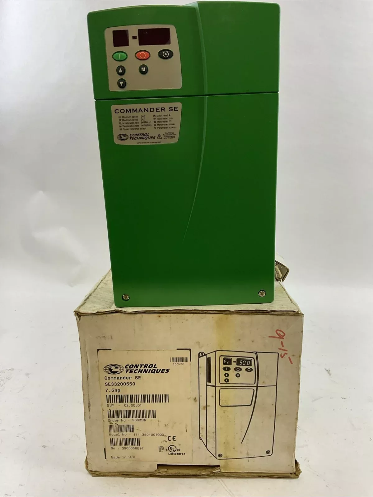 control-techniques-commander-se33200550-inverter-drive-7-5hp-0-240vac-25a CONTROL TECHNIQUES COMMANDER SE33200550 INVERTER DRIVE 7.5HP 0-240VAC 25A