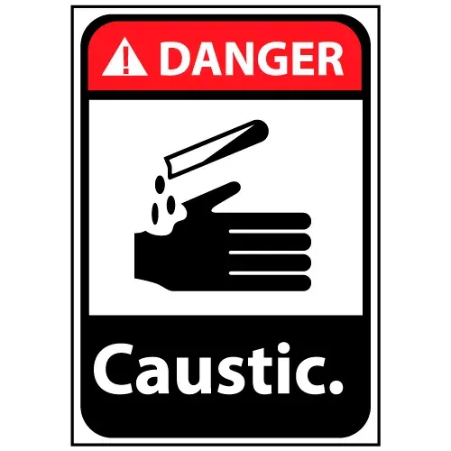 danger-sign-14x10-rigid-plastic-caustic Danger Sign 14x10 Rigid Plastic - Caustic