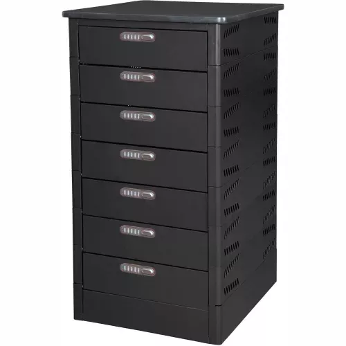 datum-tekstak-laptop-storage-locker-with-laminate-top-7-bays-electronic-lock-bla Datum TekStak Laptop Storage Locker with Laminate Top, 7 Bays, Electronic Lock, Black