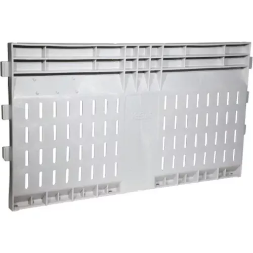 decade-extended-vented-long-plastic-sidewall-quick-assembly-container-48-w-x-28- Decade Extended Vented Long Plastic Sidewall For Quick Assembly Container, 48"W x 28"H, Gray