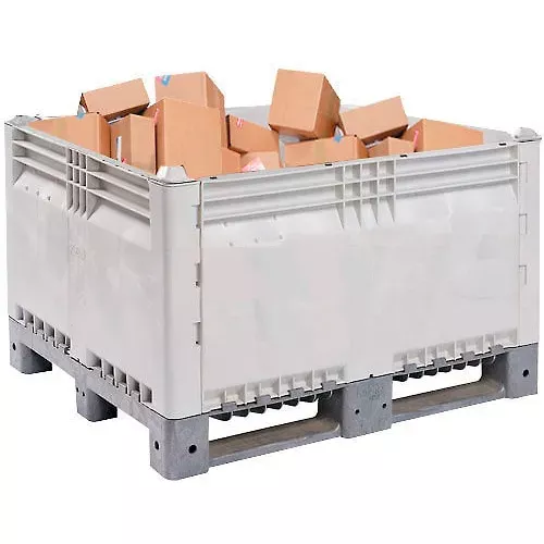 decade-plastic-solid-wall-container-48-l-x-40-w-x-28-h-1320-lb-capacity-gray Decade Plastic Solid Wall Container, 48"L x 40"W x 28"H, 1320 lb. Capacity, Gray