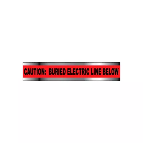 detectable-underground-warning-tape-caution-buried-electric-line-below-2-w Detectable Underground Warning Tape - Caution Buried Electric Line Below - 2"W