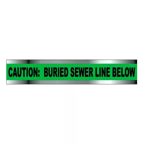 detectable-underground-warning-tape-caution-buried-sewer-line-below-3-w Detectable Underground Warning Tape - Caution Buried Sewer Line Below - 3"W