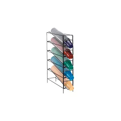 dispense-rite-5-section-vertical-wire-rack-cup-dispenser Dispense-Rite 5 Section Vertical Wire Rack Cup Dispenser