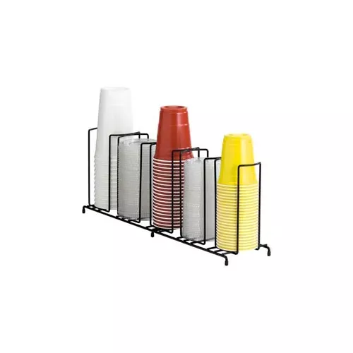 dispense-rite-5-section-wire-rack-cup-lid-organizer Dispense-Rite 5 Section Wire Rack Cup and Lid Organizer