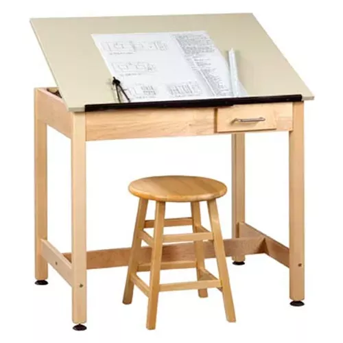drafting-table-36-l-x-24-w-x-30-h-1-piece-top-small-drawer Drafting Table 36"L x 24"W x 30"H - 1 Piece Top - Small Drawer