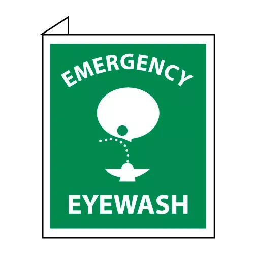 facility-flange-sign-emergency-eye-wash Facility Flange Sign - Emergency Eye Wash