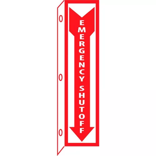 fire-flange-sign-emergency-shut-off Fire Flange Sign - Emergency Shut-Off