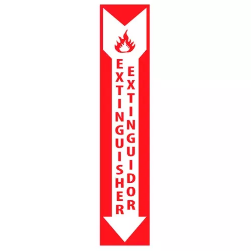 fire-safety-sign-bilingual-extinguisher-extinor-plastic Fire Safety Sign - Bilingual - Extinguisher Extinor - Plastic
