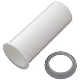 flanged-kitchen-drain-tailpiece-white-plastic-1-5-in-o-d-x-4-in Flanged Kitchen Drain Tailpiece, White Plastic, 1.5-In. O.D. x 4-In.