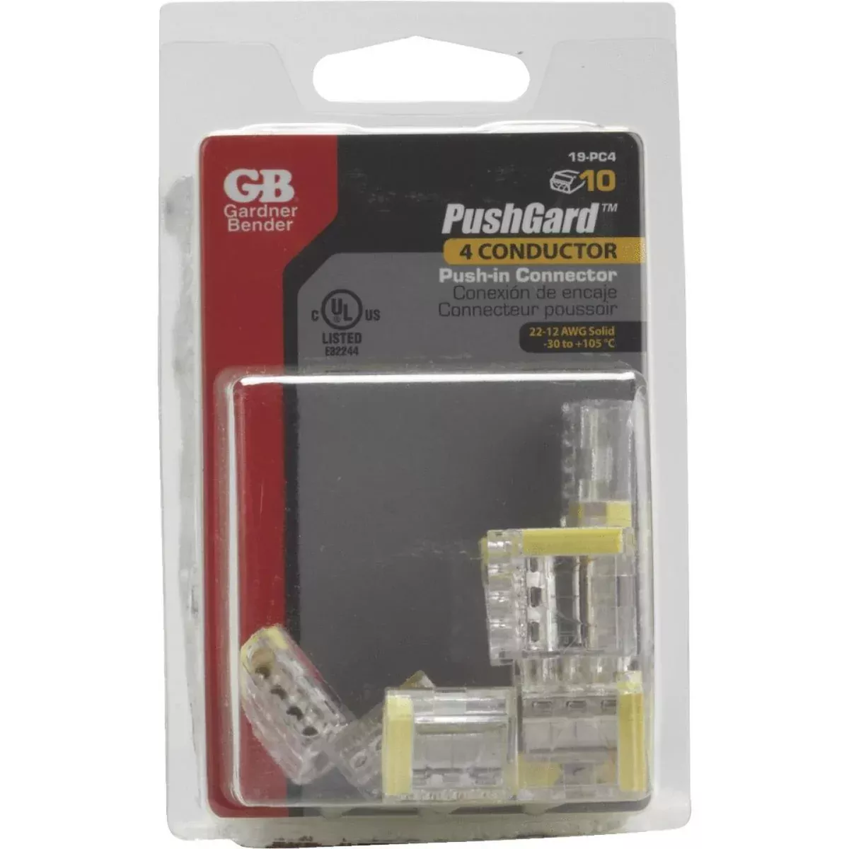 gardner-bender-pushgard-4-port-600v-push-in-connector-10-pack Gardner Bender PushGard 4-Port 600V Push-In Connector (10-Pack)