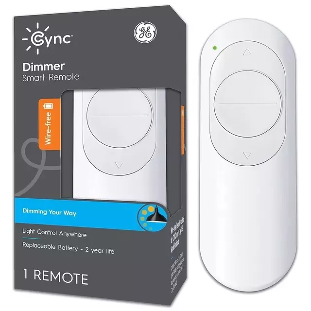 ge-cync-smart-dimmer-remote-bluetooth-enabled-battery-powered-dimmer-light-contr GE Cync Smart Dimmer Remote, Bluetooth Enabled, Battery Powered Dimmer Light Control