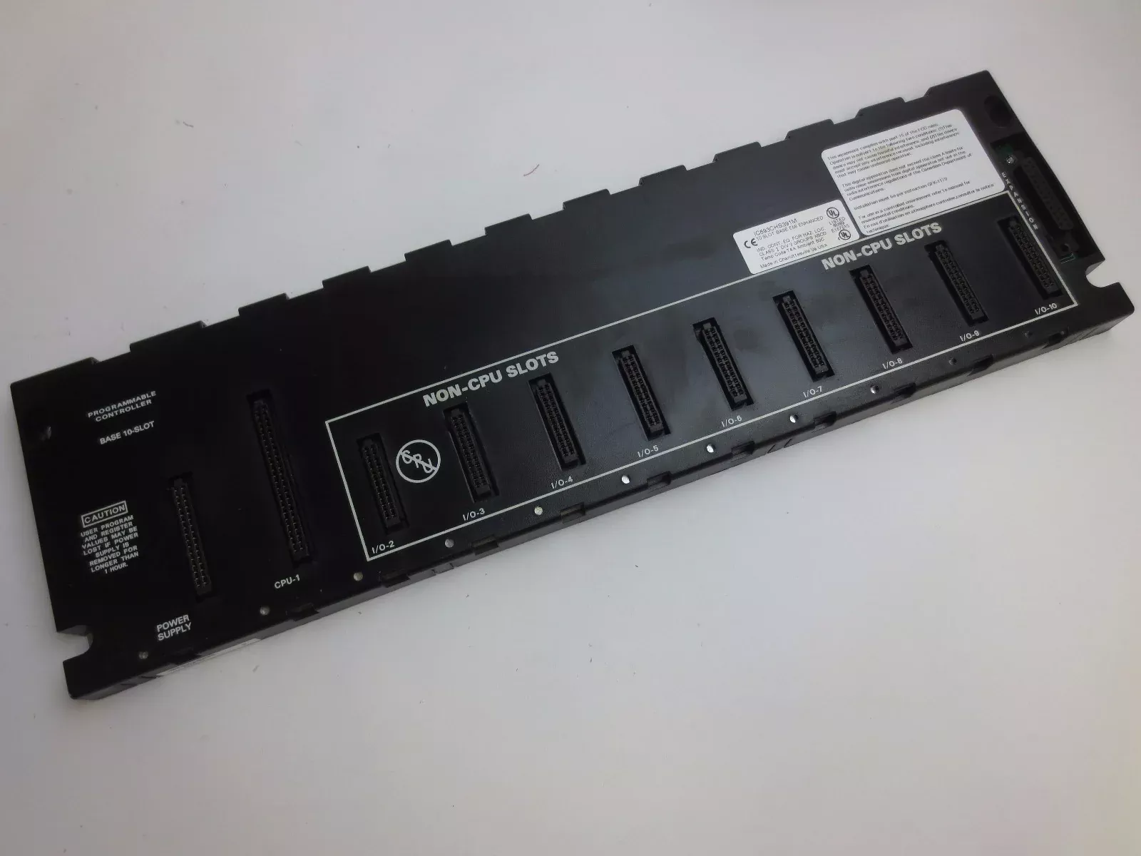 GE FANUC IC693CHS391M BASE 10-SLOT for PROGRAMMABLE CONTROLLEREMI ENHANCED
