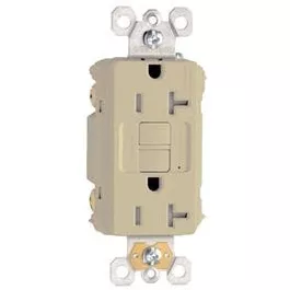 gfci-receptacle-duplex-20a-almond GFCI Receptacle, Duplex, 20A, Almond